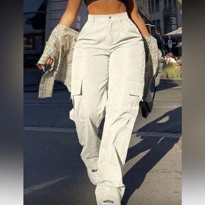 Stylish Cream Cargo Pants